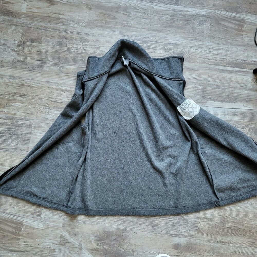 USA Olympics Vtg Gray Fleece Vest Zip Sleeveless Jacket Sportswear Sz M/L - Picture 5 of 11